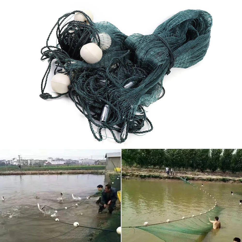 6.5x33Ft Fishing Net 0.5In Encrypted Mesh Prevents Fish Escape