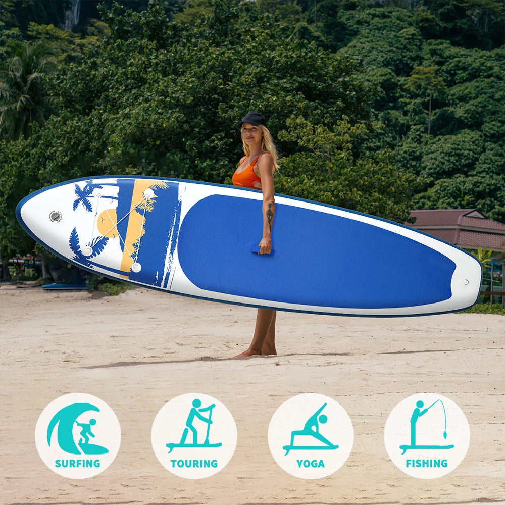 Inflatable Paddle Board Ultra-Light Stand-Up Paddle Board Surfboard for All Skill Levels With SUP Accessories 320-350cm