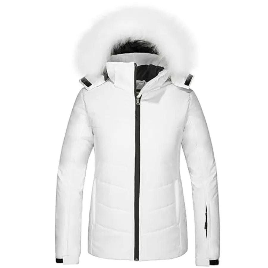 Women's Waterproof Ski Jacket Warm Puffer Jacket Thick Hooded Winter Coat