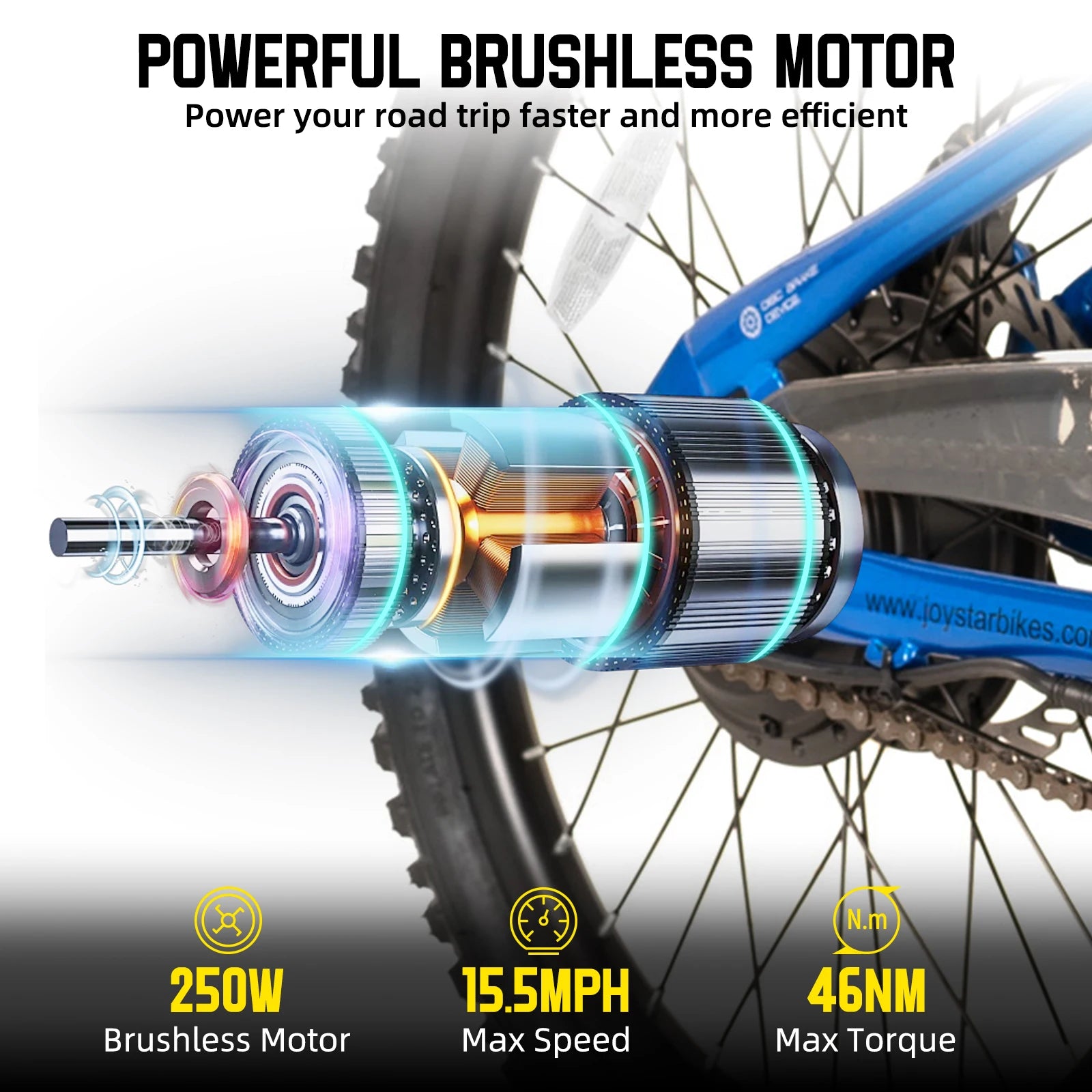 Electric Bike for Kids Teens Ages 7+ with 250W Motor, 15 Miles 15MPH Electric Mountain Bicycle Safe Mini E bikes
