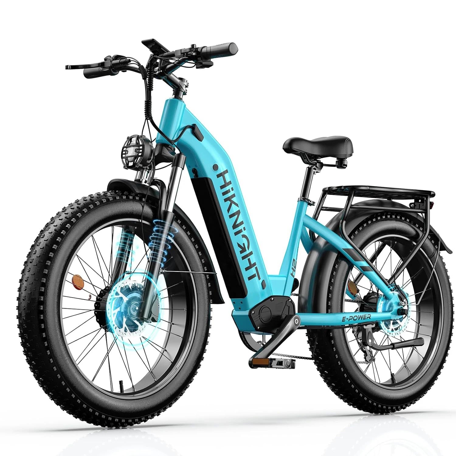 H2PRO Dual Motor Electric Bicycle, 26 Inch Wide Tire Fast Charging Version, Unisex Off-Road Mountain Electric Bicycle
