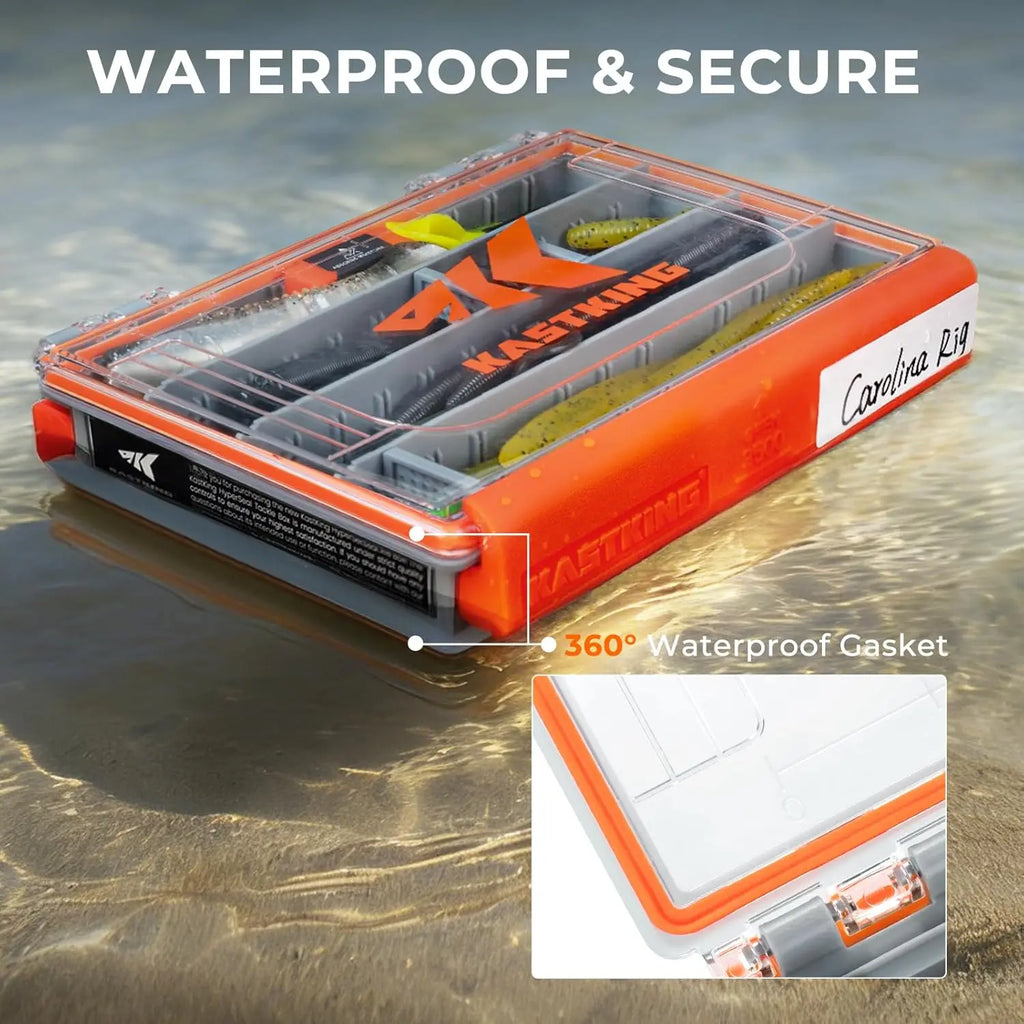 Waterproof Fishing Tackle Box w/Adjustable Dividers