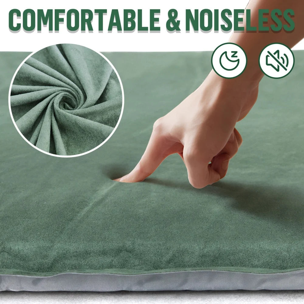 Self-Inflating Sleeping Pad: Camping Mattress Single Memory Foam for Hiking - Comfortable Camping Air Mat.