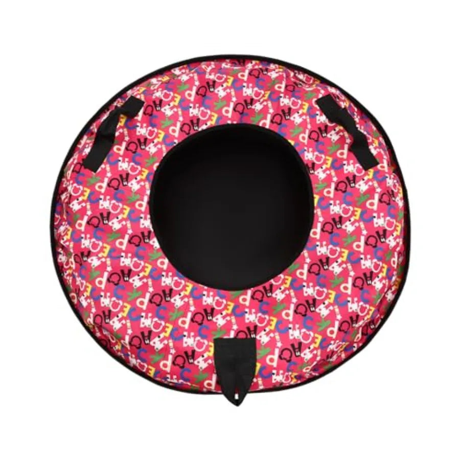 35.4 Inch Snow Tube, Ox Cloth, Heavy Duty Snow Sled, Inflatable Snow Tube, Sled with Thickened Bottom Portable Winter Snow Sledding.