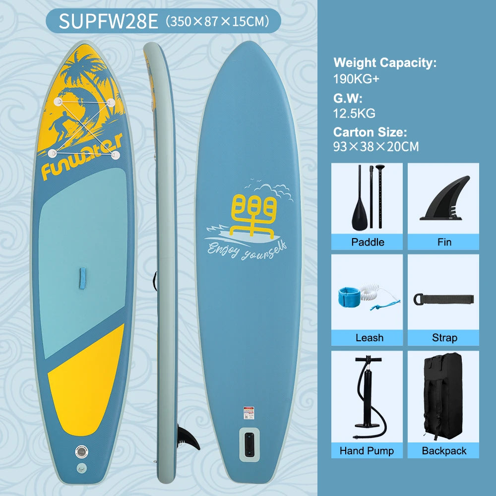 Inflatable Paddle Board Ultra-Light Stand-Up Paddle Board Surfboard for All Skill Levels With SUP Accessories 320-350cm