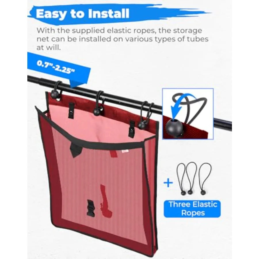 Universal Large Trash Bag for UTV/ATV, Dry-Wet Trash Sack, PVC Mesh Bag with Durable Reinforced Design and Secure Fastening.