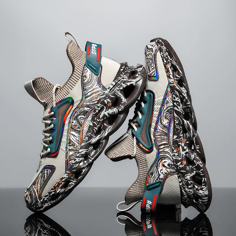 Men's Sneakers -  Men's Luxury Tennis Shoes, Race Trainer, Breathable, Fashion Loafers & Running Shoes.