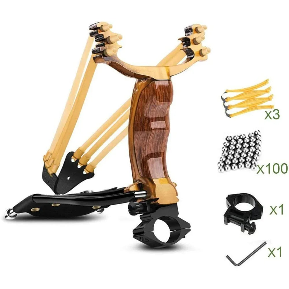 Competitive High Velocity Slingshot w/Folding Wrist Support