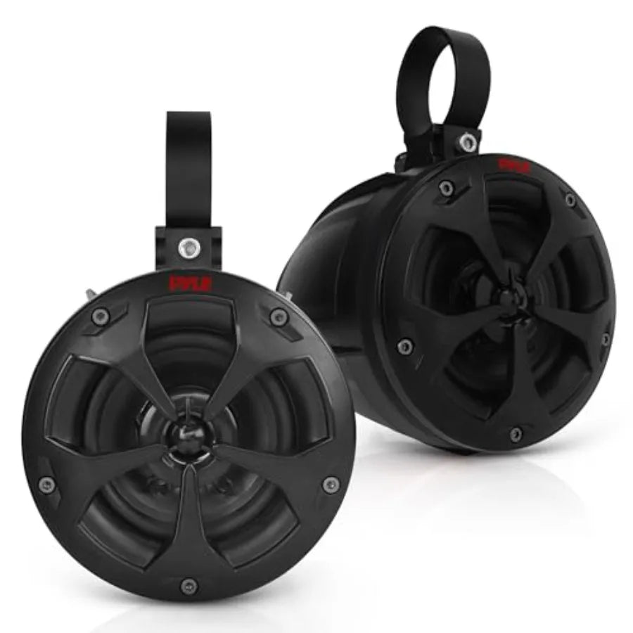 4 Off-Road Bluetooth/Waterproof Speakers with 800W Peak Power Amplified Speaker System Designed for ATV, UTV, Golf Cart, Boat and RV.