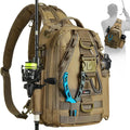 Fishing/Tackle Backpack w/Rod & Gear Holder, Lightweight, Water-Resistant