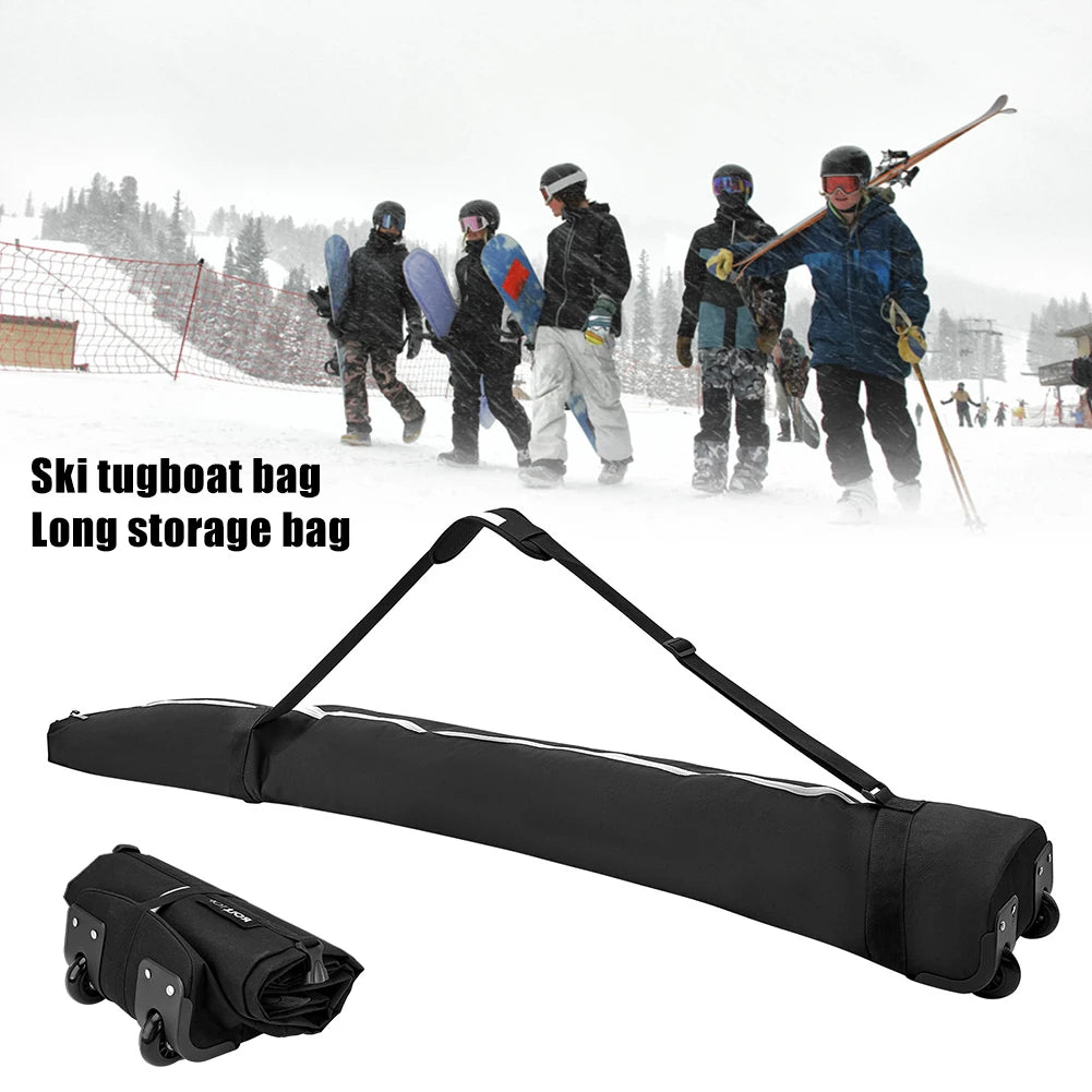 Store Transport Snowboard Bag with Wheel Winter Ski Equipment Storage Bag Large Capacity Waterproof for Snowboard Goggles Gloves