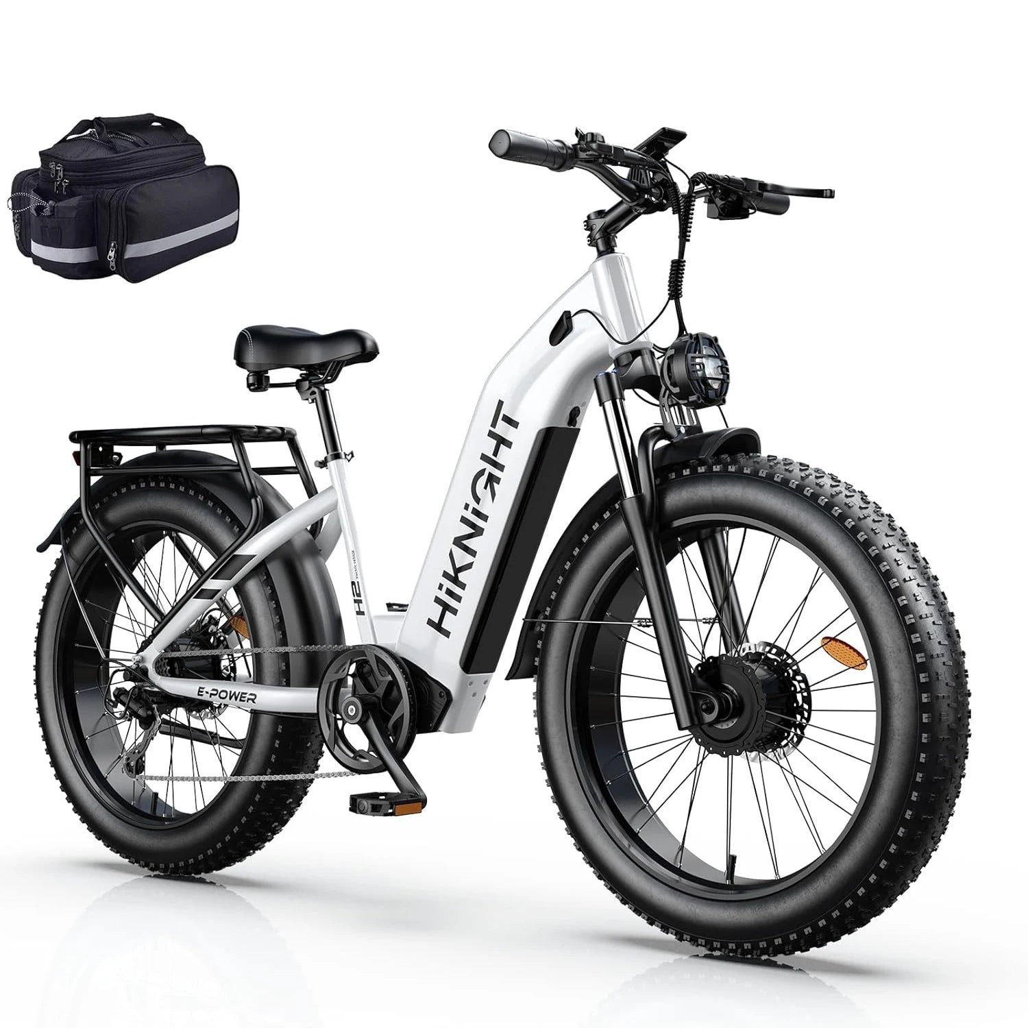 H2PRO Dual Motor Electric Bicycle, 26 Inch Wide Tire Fast Charging Version, Unisex Off-Road Mountain Electric Bicycle