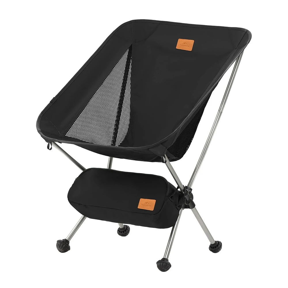 YL08 Ultralight Camping Chair Portable Folding Travel Hiking Backpacking Chair Capacity 120kg with Anti-Sinking Feet