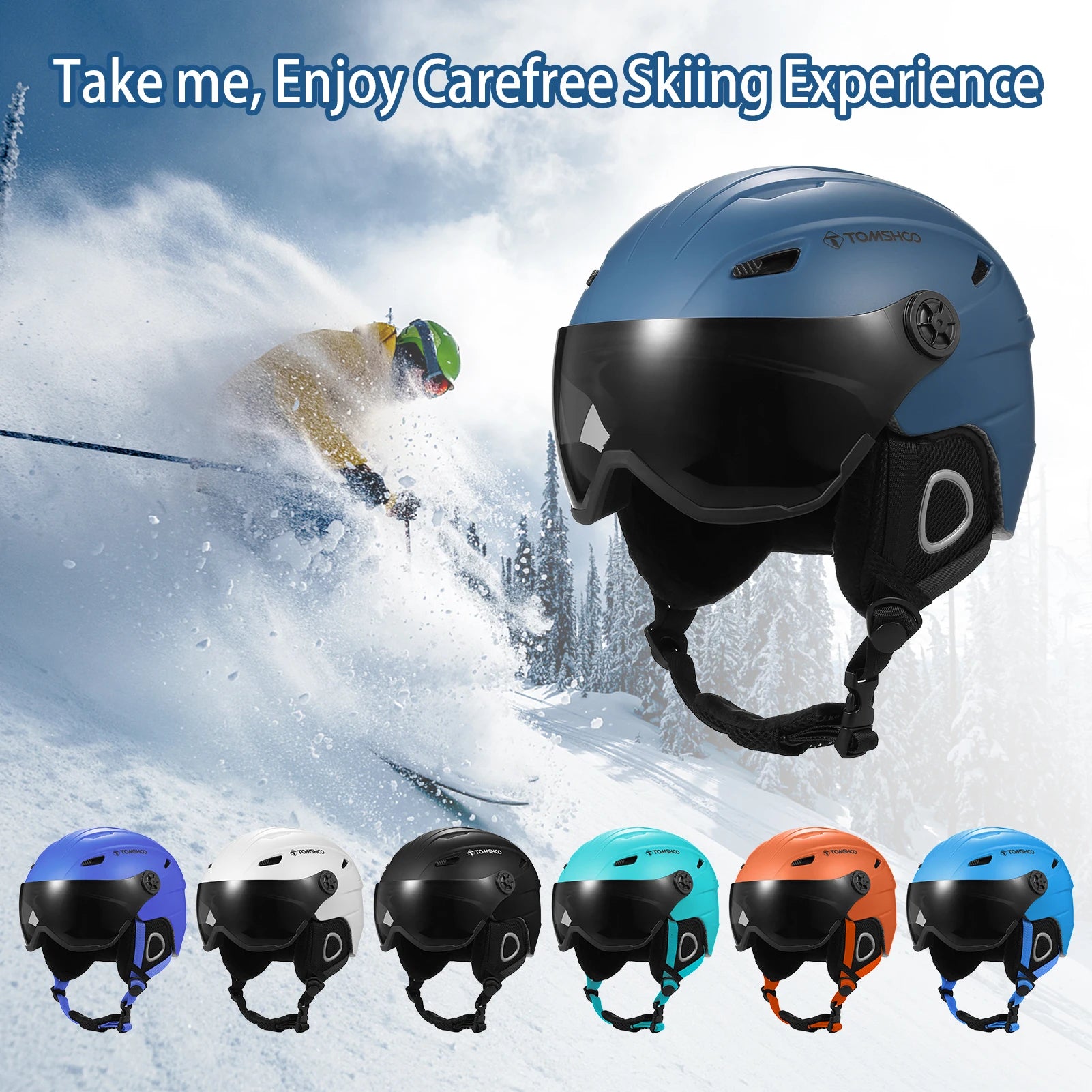 US Ski Helmet Snowboard Helmet, Outdoor Snow Sport Helmet with Removable Liner and Ear Pads.