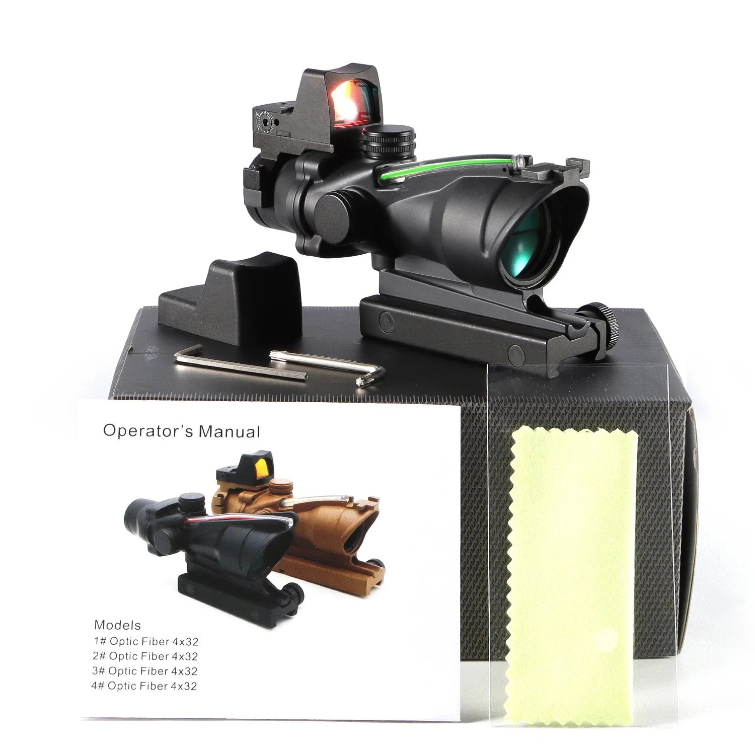 Adjustable Hunting Scope Red Dot Fits 20mm Rail