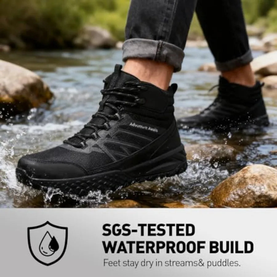 Men's Waterproof Hiking Boots - Trekking Shoes for Men Outdoor Camping Mountaineering Backpacking Boots All Terrain Hiking Trails.