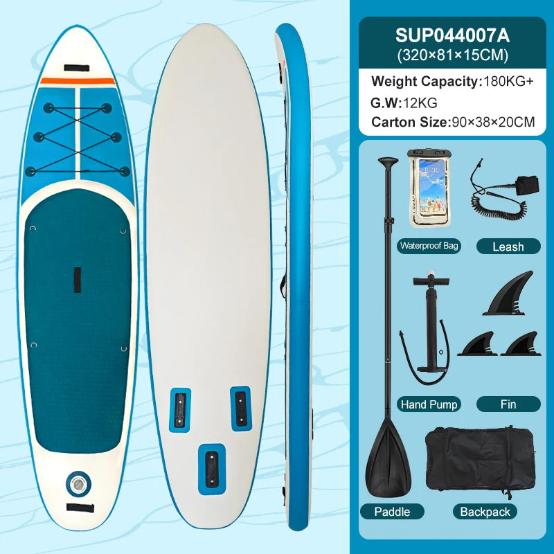 Inflatable Paddle Board Ultra-Light Stand-Up Paddle Board Surfboard for All Skill Levels With SUP Accessories 320-350cm