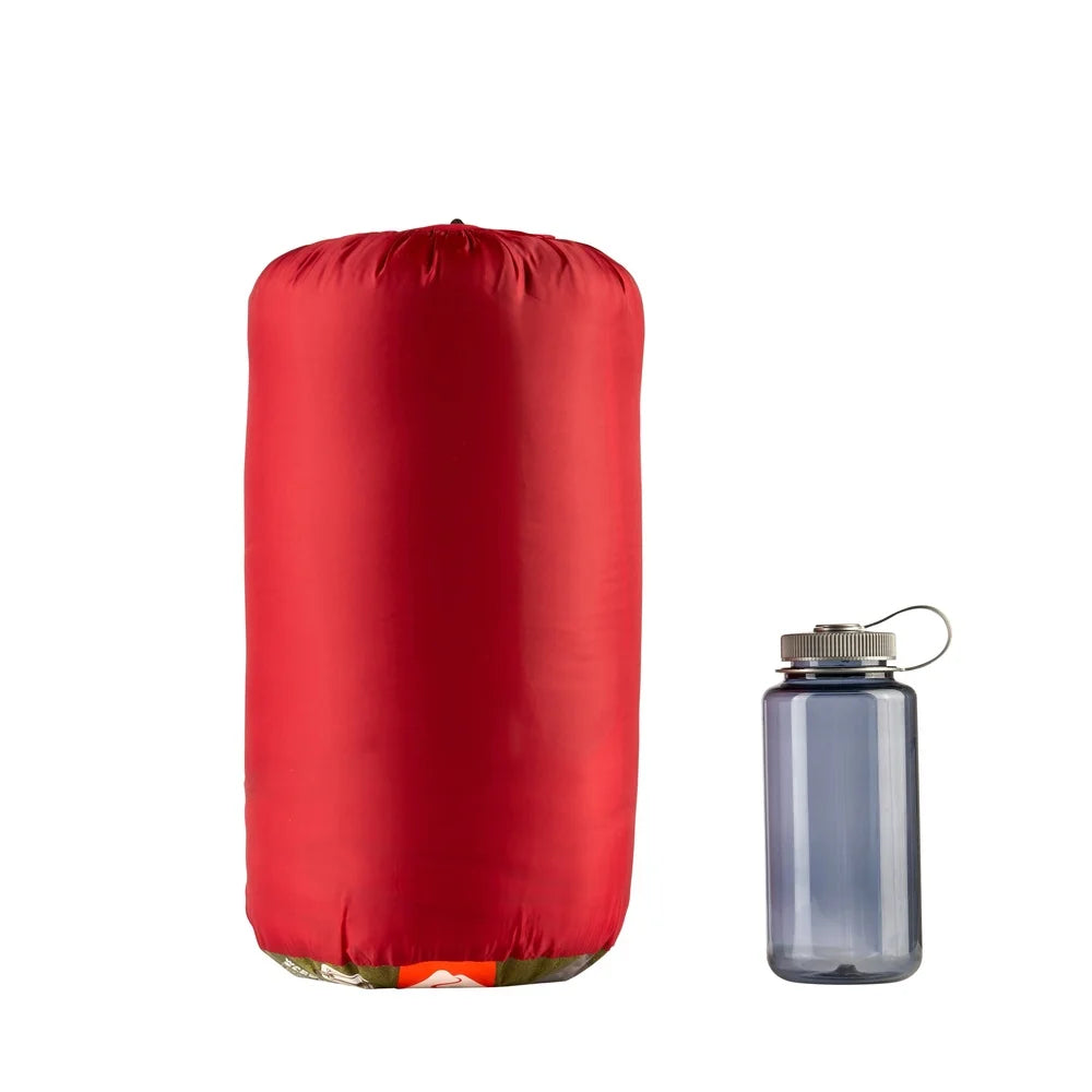 50F Warm Weather Sleeping Bag, Compact, Lightweight Camping Quilted Insulated Polyester Fabric