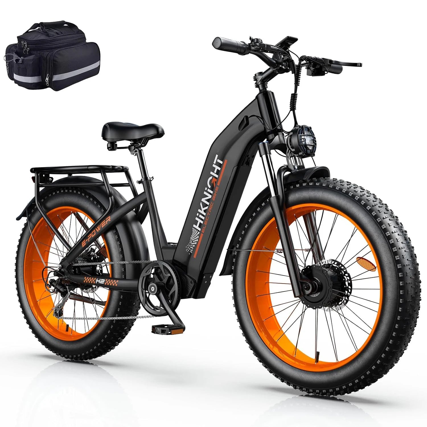 H2PRO Dual Motor Electric Bicycle, 26 Inch Wide Tire Fast Charging Version, Unisex Off-Road Mountain Electric Bicycle