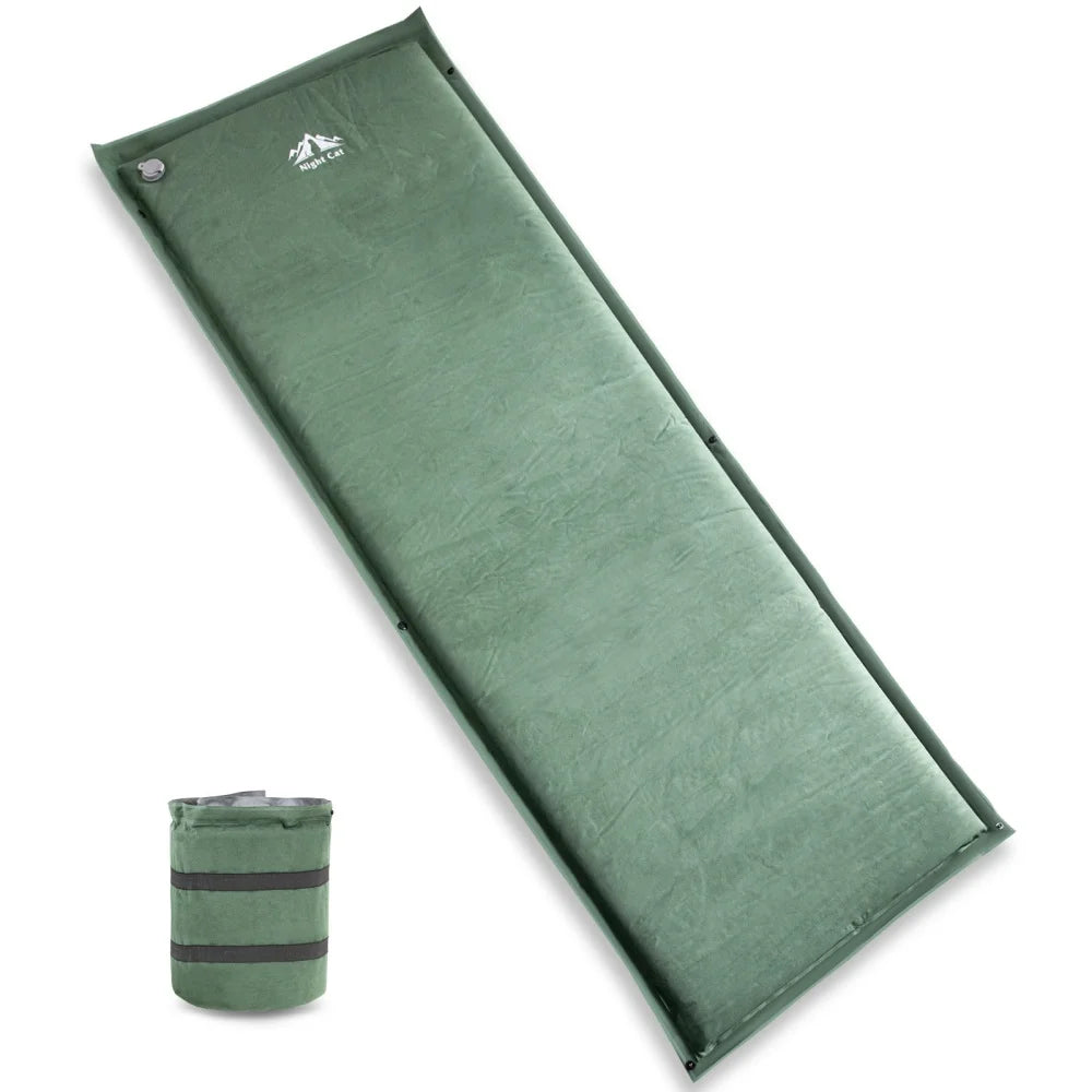 Self-Inflating Sleeping Pad: Camping Mattress Single Memory Foam for Hiking - Comfortable Camping Air Mat.