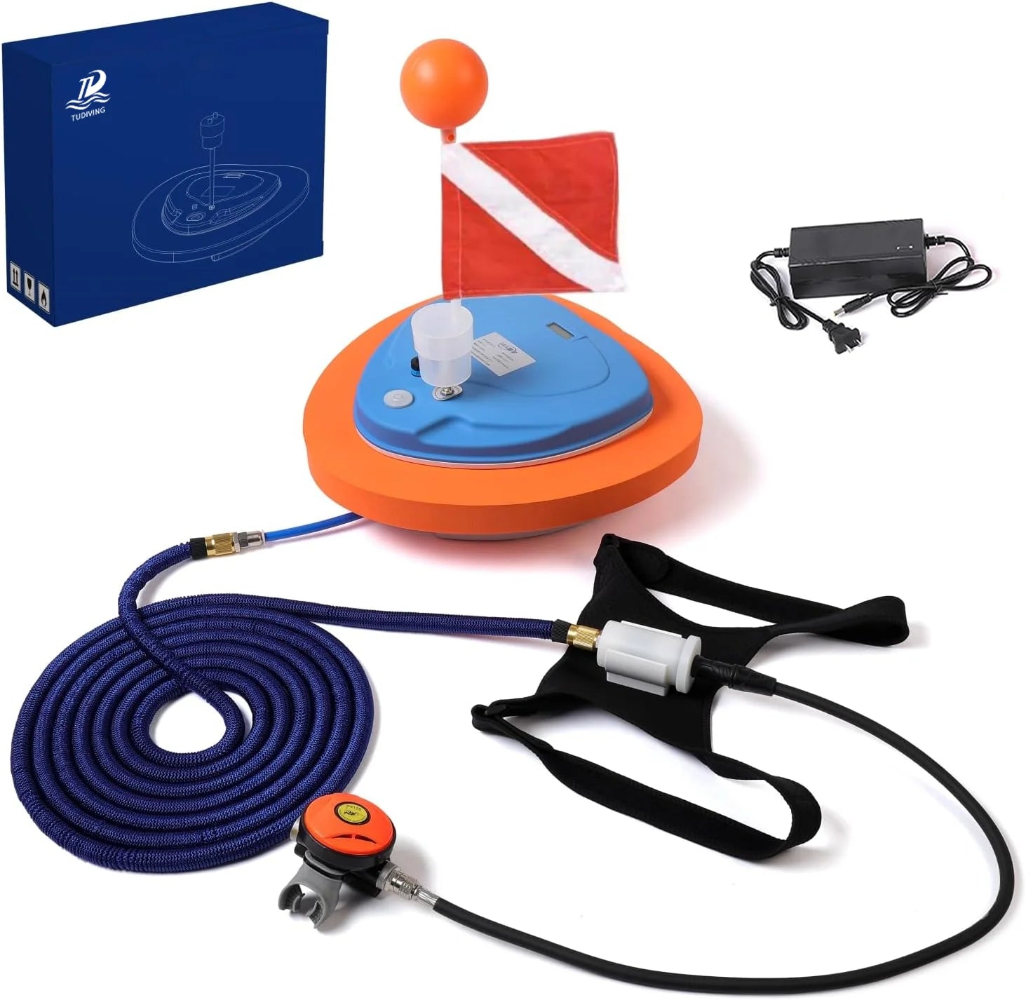 Scuba Diving Ventilator, Waterproof, Portable, Rechargeable, Scuba Diving w/Breathing Regulator