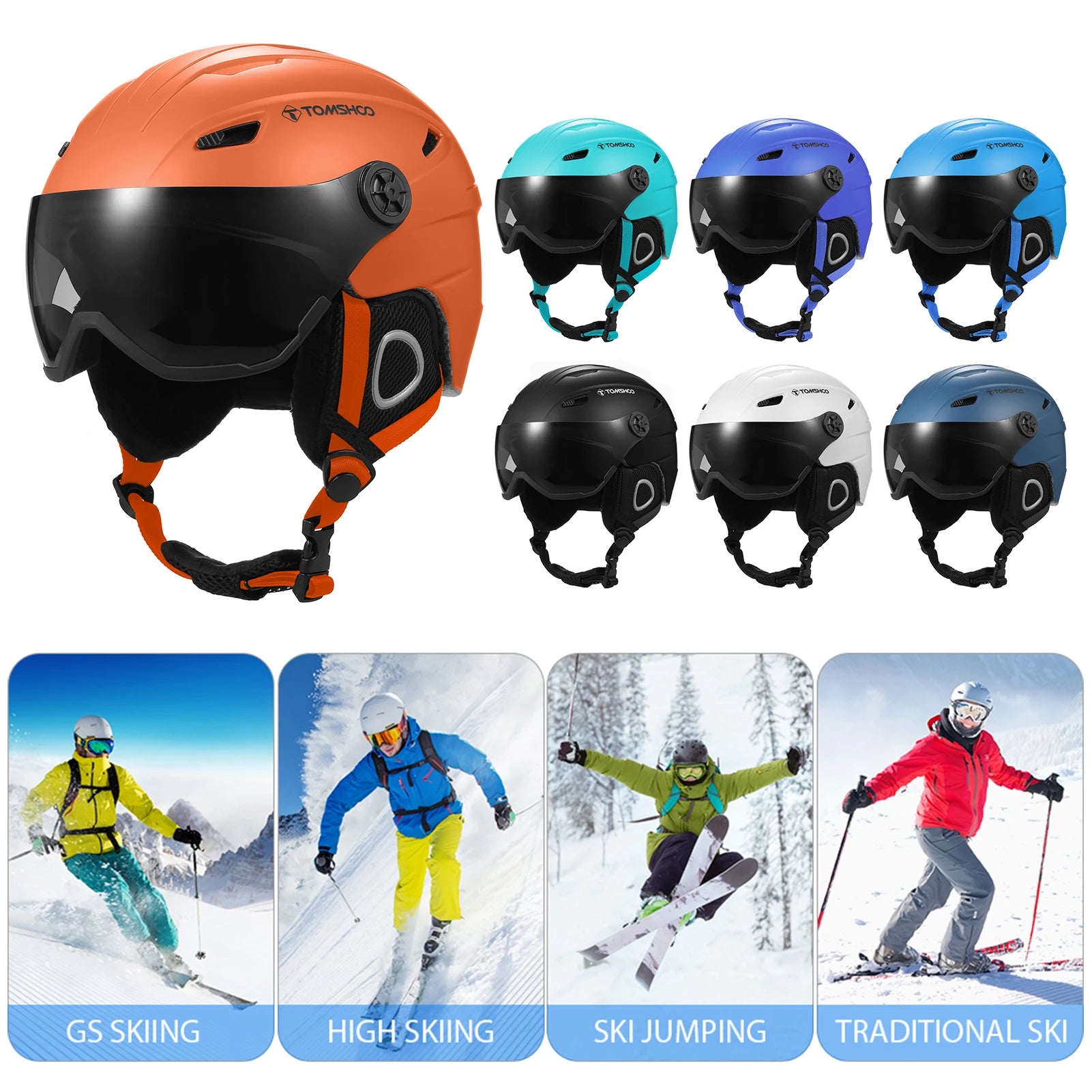 US Ski Helmet Snowboard Helmet, Outdoor Snow Sport Helmet with Removable Liner and Ear Pads.
