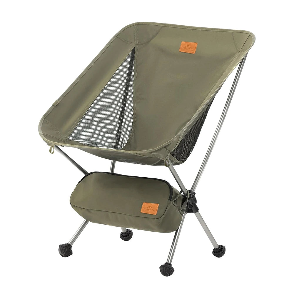 YL08 Ultralight Camping Chair Portable Folding Travel Hiking Backpacking Chair Capacity 120kg with Anti-Sinking Feet
