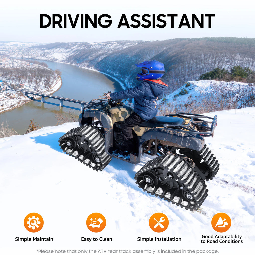 Pair Go Kart ATV UTV Buggy Quad Rear Wheel Snow Rubber Sand Tracks Snowmobile