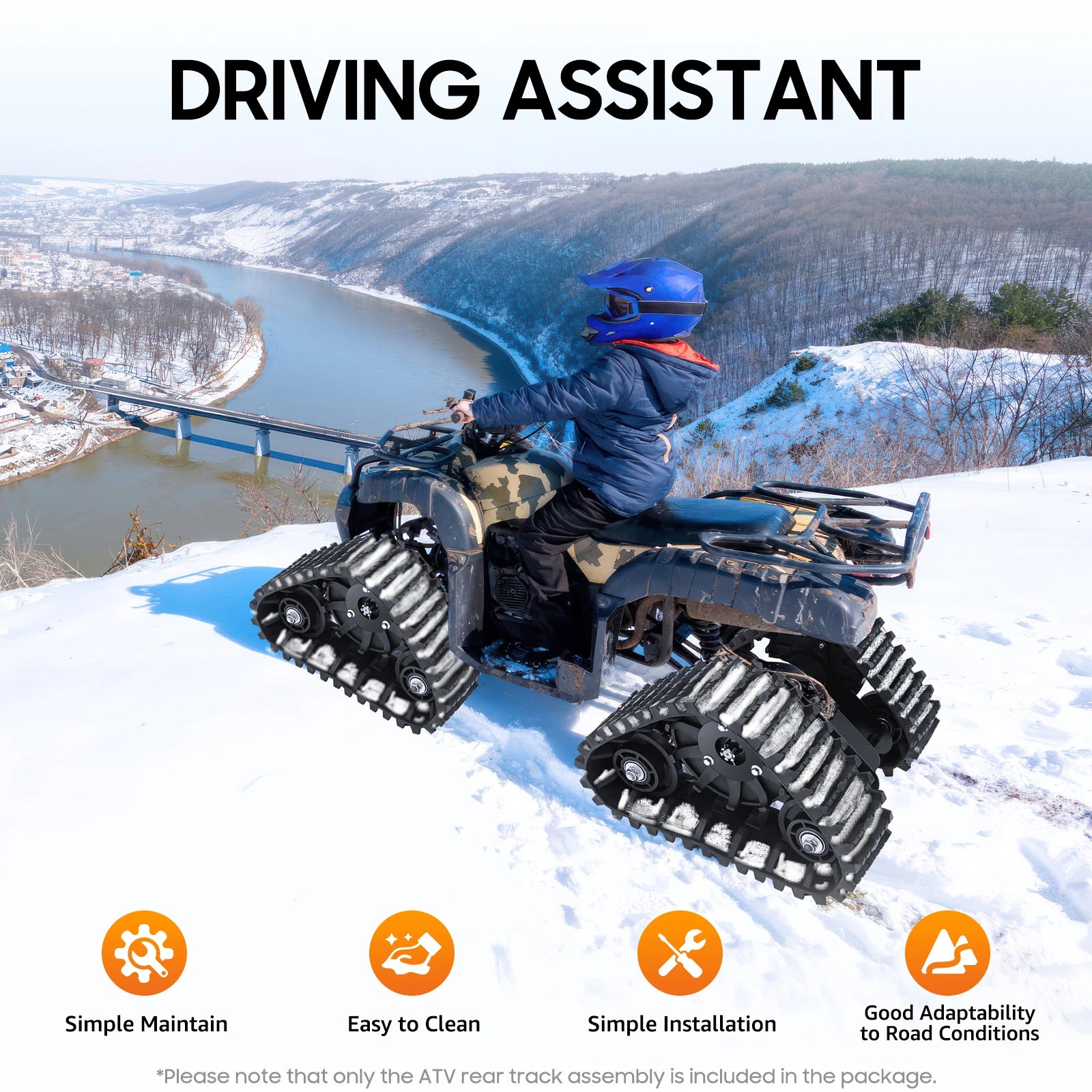 Pair Go Kart ATV UTV Buggy Quad Rear Wheel Snow Rubber Sand Tracks Snowmobile