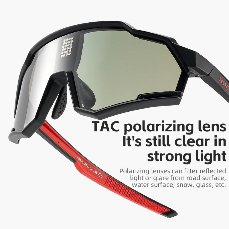 Polarized Cycling Glasses Electronic Color Change Glasses Sunglasses UV400 Safety Bike Bicycle Eyewear Sports Goggles