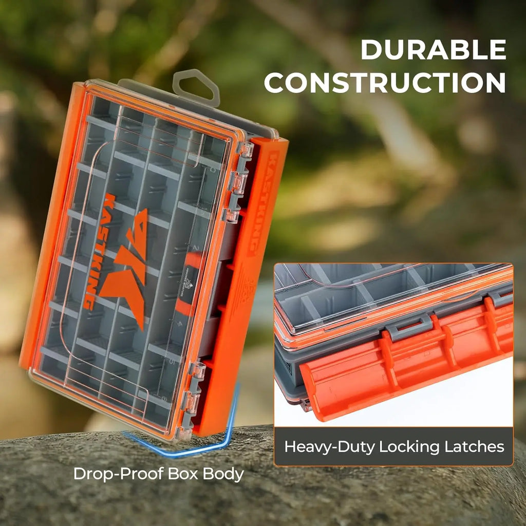 Waterproof Fishing Tackle Box w/Adjustable Dividers