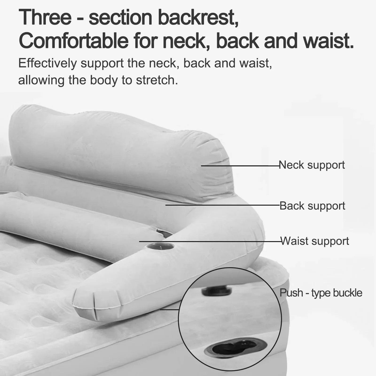 2 Person-Built-In Pump Camping Mattress, PVC Automatic Inflatable, Increased Height Thickened Indoor/Outdoor Sleeping Mat
