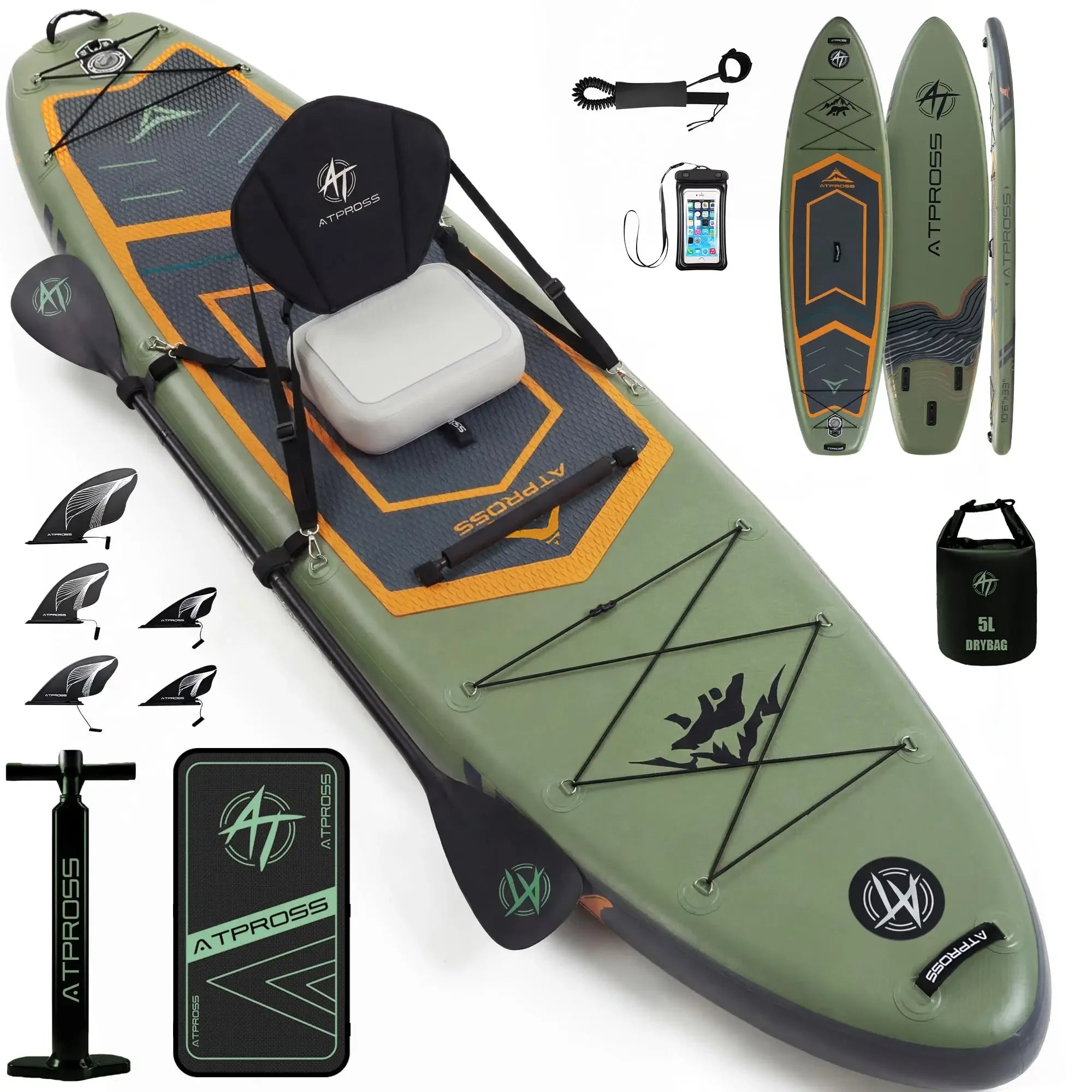 12'x36 Inflatable Paddle Board, 500lbs Extra Wide Stand Up Paddleboard for Adults with Premium SUP Accessories Kit & Backpack