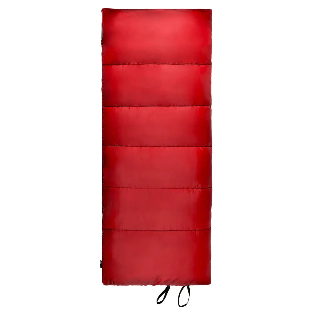 50F Warm Weather Sleeping Bag, Compact, Lightweight Camping Quilted Insulated Polyester Fabric