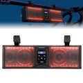 16-Inch UTV Sound Bar with Bluetooth Connectivity and Multicolor LED Lighting for ATV Golf Cart SXS Vehicles Compatible with Po
