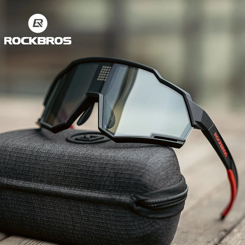 Polarized Cycling Glasses Electronic Color Change Glasses Sunglasses UV400 Safety Bike Bicycle Eyewear Sports Goggles