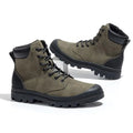Men's Hiking Boots Rugged Leather, Combat Style Lace Up w/Side Zipper, Durable Outsole for Outdoor Trekking and Trail.