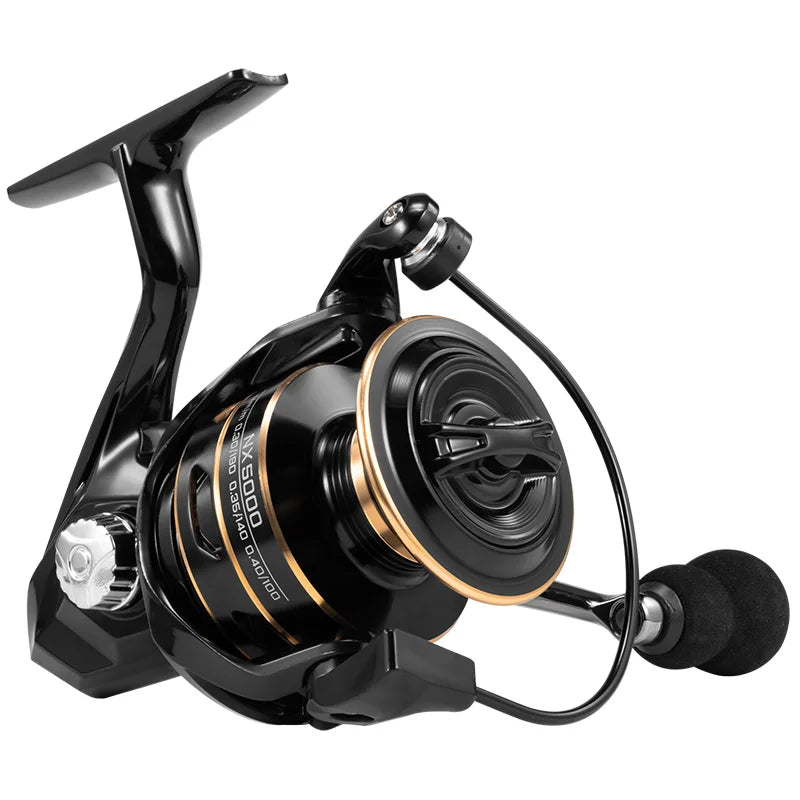 Fishing Reel, Spinning Reel Metal Cup, 10KG Max Drag Power, High Speed Spinning Wheel Adapts to Any Body of Water