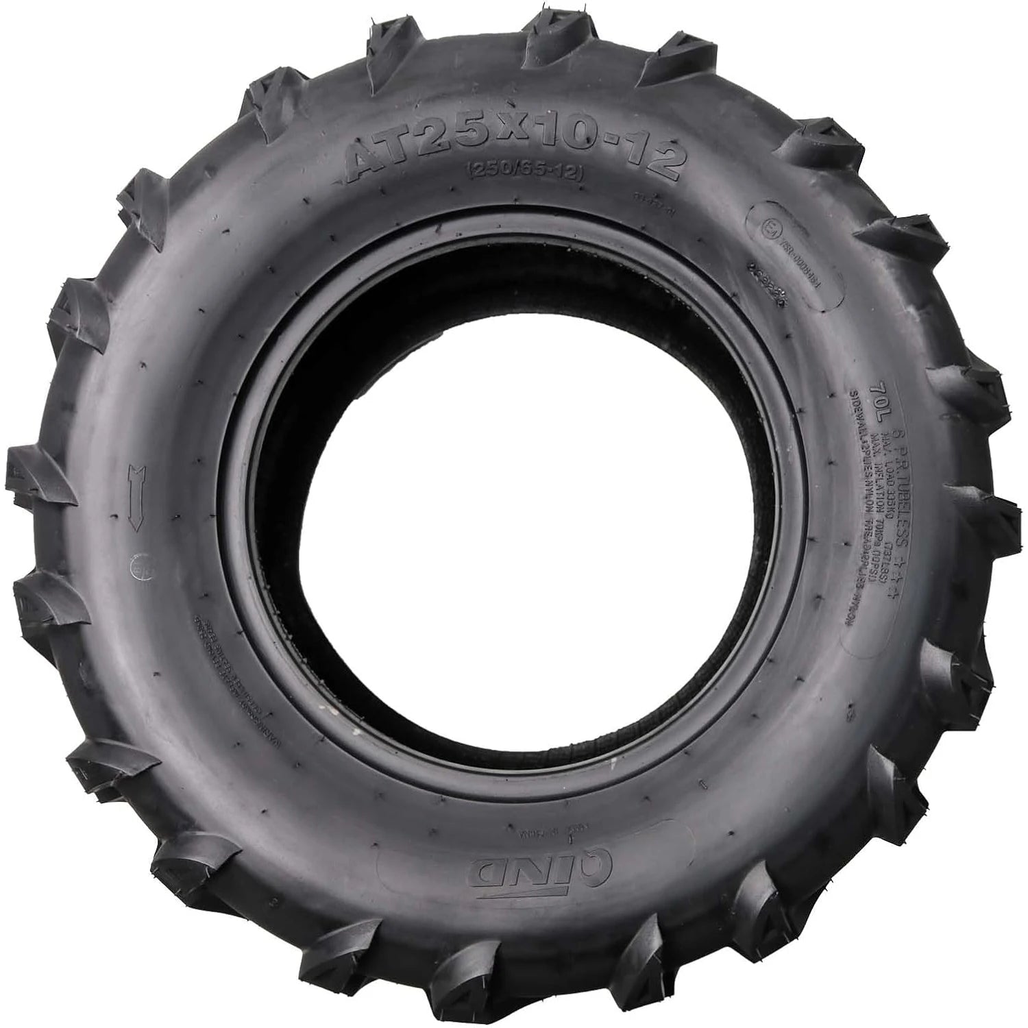 2 Sets ATV/UTV Tires, 25x10-12, Sport Front UTV Tire, All Terrain, Mud Trail Tires, Mud, Sand, Snow and Rock Tires.