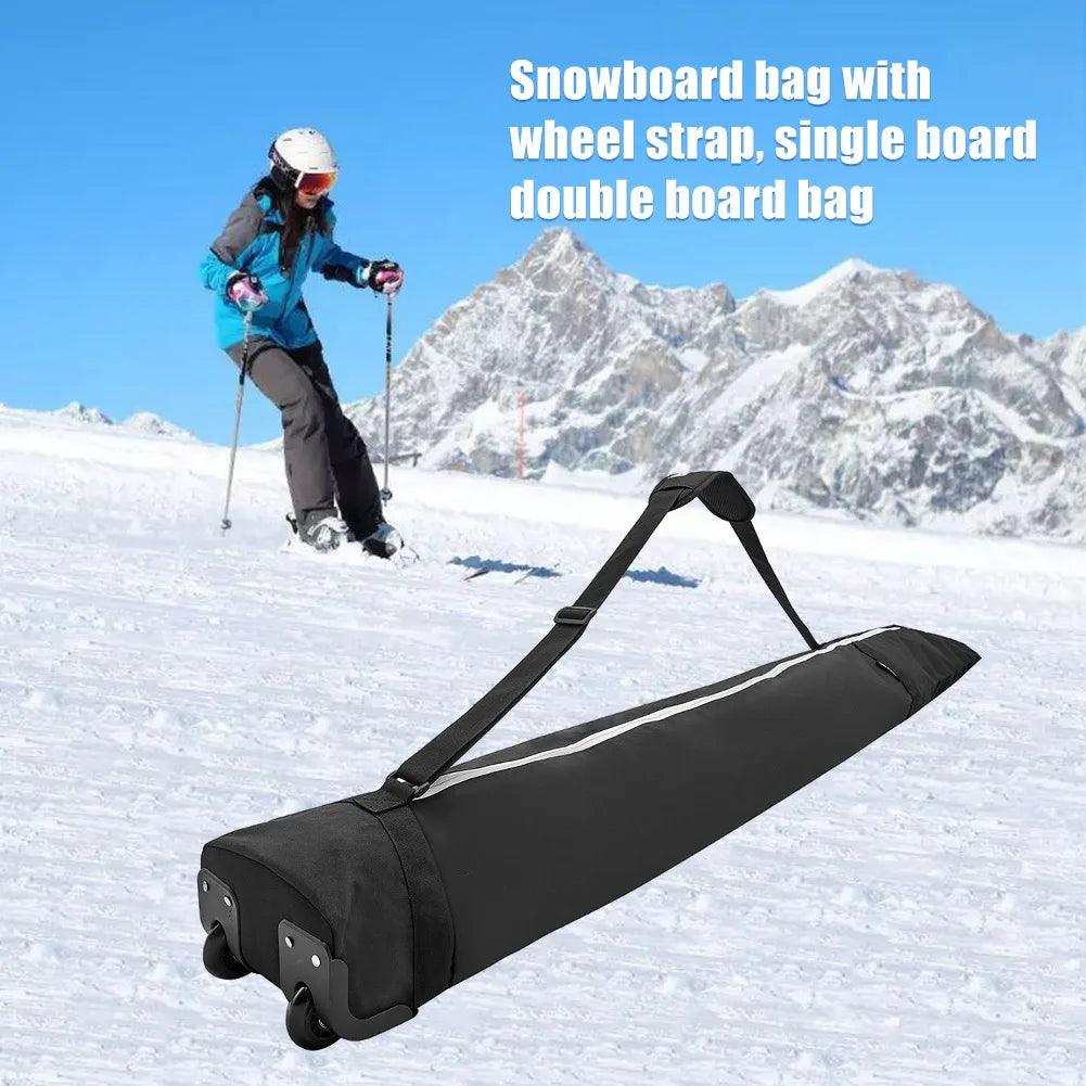 Store Transport Snowboard Bag with Wheel Winter Ski Equipment Storage Bag Large Capacity Waterproof for Snowboard Goggles Gloves