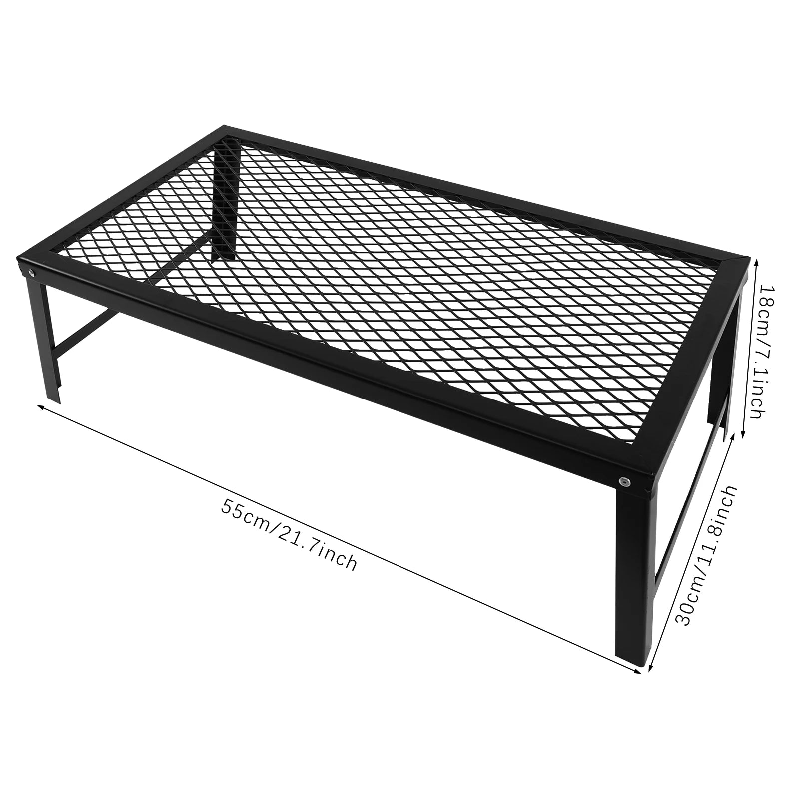 Foldable Camping Grill Fire Pit Grate Campfire Cooking Portable Stand Equipment