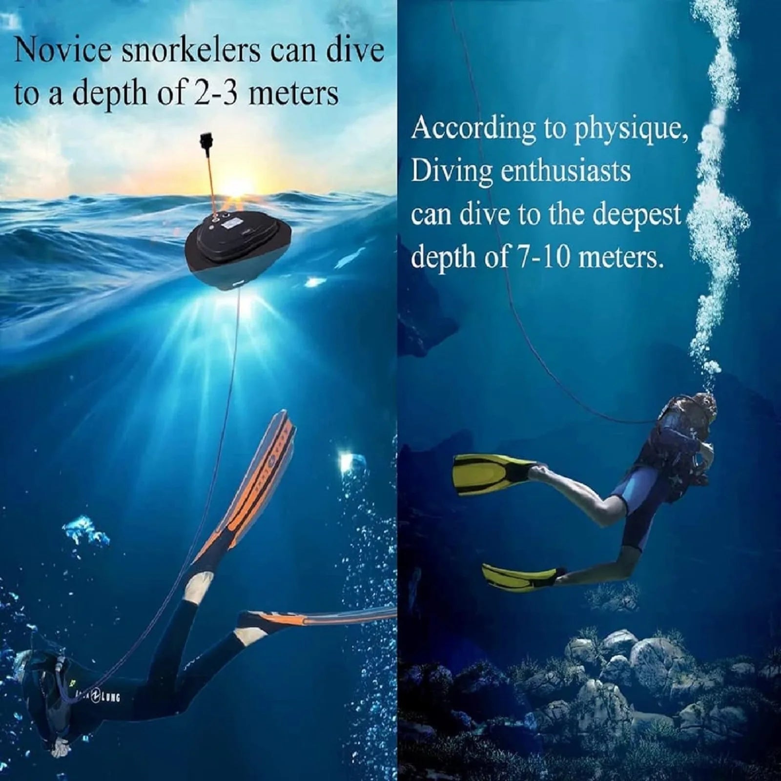 Scuba Diving Ventilator, Waterproof, Portable, Rechargeable, Scuba Diving w/Breathing Regulator