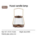 Candle Lantern, Walnut Outdoor Portable Camping Accessories, Novelty Camp Supplies, Ambient Lighting Camping Light.