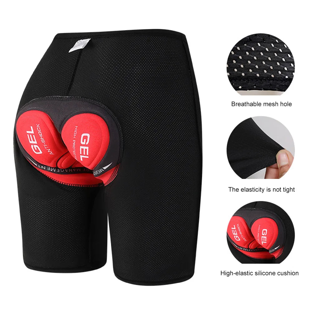 Men's Cycling Shorts, Padded Shorts, Breathable 3D Padded Bike Shorts, Lightweight Cycling Underwear Anti-Slip MTB Accessories