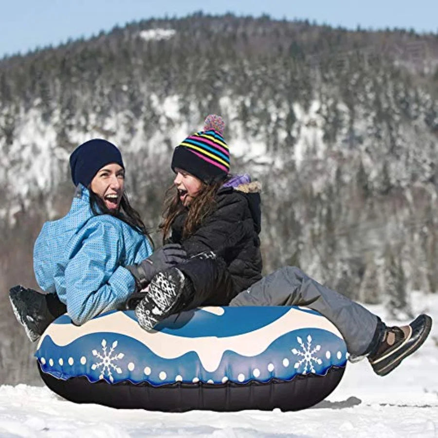 Snow Tube PVC Inflatable Skiing Sleds Heavy Duty Wearable Sledding Tube