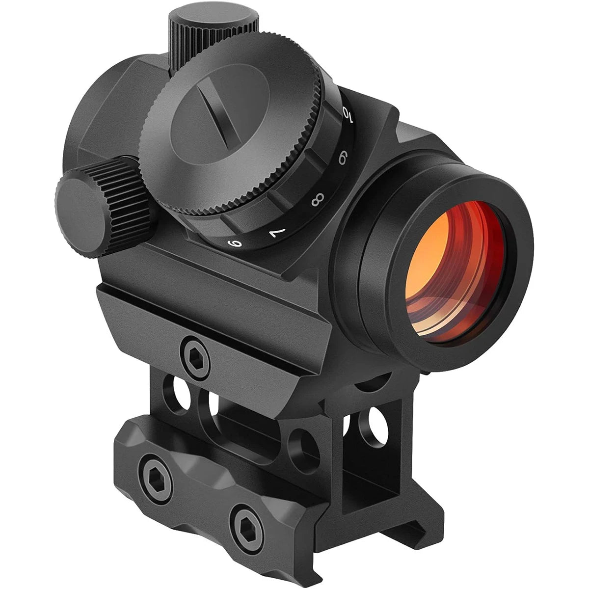2MOA Red Dot Sight 1x25mm Reflex Sight Waterproof, Shockproof & Fog-Proof Red Dot Scope w/1 inch Riser Mount